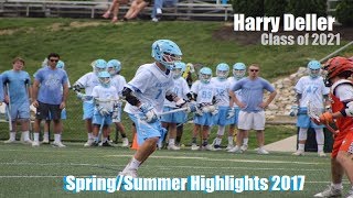 Harry Deller SpringSummer Lacrosse Highlights 2017 [upl. by Daile]