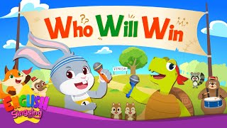 Who Will Win The Hare and the Tortoise  Fairy Tale Songs For Kids by English Singsing [upl. by Boone]