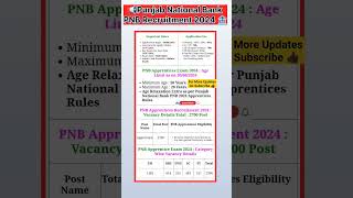 Punjab National Bank PNB Recruitment 2024 🏦 viral punjab bank exam 2024 education ytshorts [upl. by Calida135]