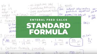 Enteral Feed Calculations Standard Formula [upl. by Mickie]