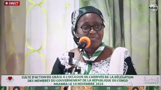 MADAME LA MINISTRE LYDIA MIOKOKO À NKAMBA CE 14 NOVEMBRE 2024 [upl. by Reniar129]