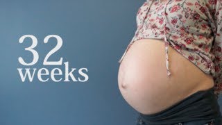 32 Weeks Pregnant  Out of Breath Gender Reveal Low Down Movement [upl. by Nahtanha785]