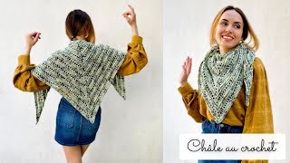 Châle au crochet tuto FACILE  Modèle Hobbii  Patron GRATUIT  Débutant pas à pas 🧶 [upl. by Gabriele]