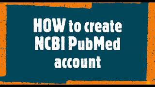 How To Create an NCBI PubMed Account Arabic إنشاء حساب [upl. by Jeddy]