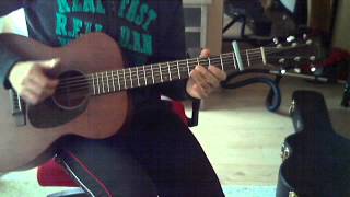 Improvising Blues Acoustic Guitar  Martin 00015m [upl. by Neerual]