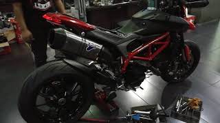 Ducati Hypermotard 821  Termignoni full system exhaust [upl. by Nomsed]