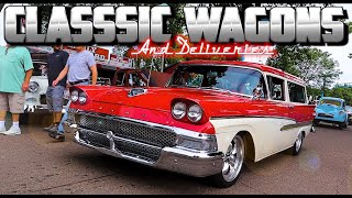 BEAUTIFUL CLASSIC WAGONS Hot Rod Wagons Custom Wagons amp Delivery Vehicles Classic Car Show USA [upl. by Krystalle899]