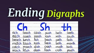 Digraphs ch sh th consonant digraphs ch sound words [upl. by Isla]