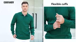 Mens Knit Polo Sweater Long Sleeve Polos Lightweight Casual Dress Pullover Sweaters shorts amazon [upl. by Airretnahs]