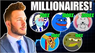 TOP 5 MEMECOINS THAT WILL CREATE MILLIONAIRES [upl. by Aihppa]