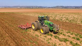 Préparation des terres à Maïs 2023  JOHN DEERE 6250R [upl. by Yziar]