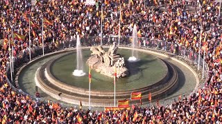 Huge rally to protest against amnesty law and the reelected Sanchez´s government [upl. by Krueger945]