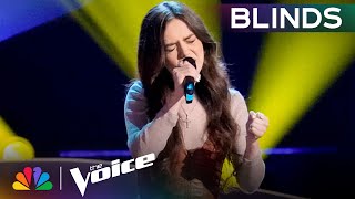 Coaches Fight Over Mara Justines quotGoodbye Yellow Brick Roadquot by Elton John  Voice Blind Auditions [upl. by Reese]