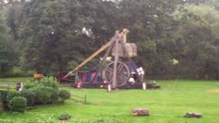 World Record Setting Trebuchet at Warwick Castle hurls flaming projectile [upl. by Nelram970]