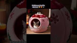 Christmas Bauble Cat Bed 😽 🎁 🎄 [upl. by Ahsiemak]