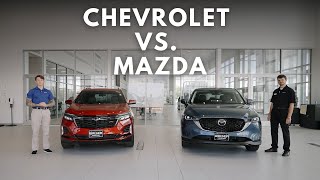 Chevrolet Equinox vs Mazda CX5  2022 Model Year Comparison  Key Highlights [upl. by Aitnauq]