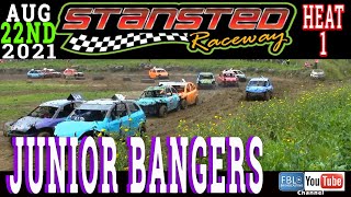 Stansted Raceway JUNIOR BANGERS HEAT 1 22nd August 2021 Stock car Banger racing [upl. by Eentruok]