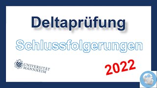 Deltaprüfung Mannheim 2022  Übungsaufgabe zum Schlussfolgern mit Lösungen und Tipps [upl. by Hauck597]