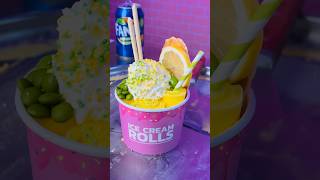 Ultimate Fanta Elderflower amp Lemon Ice Cream Rolls 🍋🍨 [upl. by Rohclem]