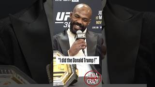 Jon Jones was proud to fight in front of President Elect Donald Trump at UFC 309 [upl. by Augustus419]