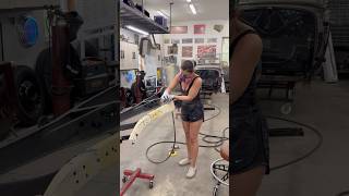 Trigger Warning Spreading Bondo on a 92 year old Ford frame to prep for paint ford female bondo [upl. by Anawyt675]