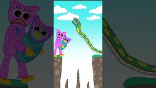 The ice devil attacks Huggy and snak helped hagi and his mother huggywuggy animationshorts video [upl. by Rebeka]