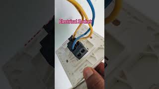 Electrical socket wiring fitting  Power socket wiring  16 Amp switch connection  shorts yt [upl. by Aelak]