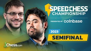 Speed Chess Championship 2023 SF  Hikaru v MVL  5Time SCC Champ Eyes Another Final Spot coinbase [upl. by Roth324]