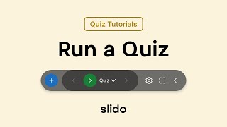 Run a Quiz ⎸ Slido Tutorial [upl. by Ardnohsal]