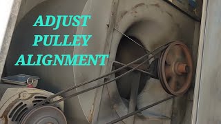 110 Ton  1000000 BTU Package Unit  Blower Fan Belt Pulley Alignment and Start up [upl. by Aelahc516]