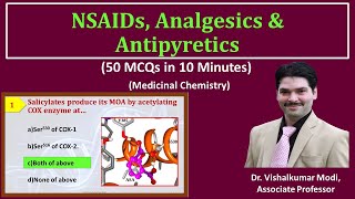 MCQs NSAIDs Analgesics and Antipyretics 50MCQs in 10 Min  Medicinal Chemistry  GPAT [upl. by Sugden]