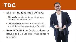 Aula 26  transferência de direito de construir no Estatuto da Cidade [upl. by Stillmann]