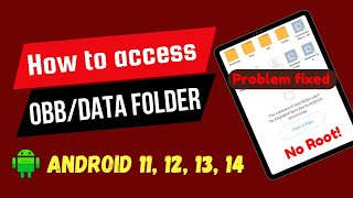 Fix OBB amp Data Folder Access Restriction Problem  CopyPaste Game File on Any Android without Error [upl. by Anohs]