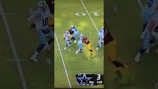 COOPER RUSH Touchdown Pass to Tolbert Cowboys at Commanders nfl football [upl. by Orravan]