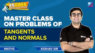 Solving Tangents and Normals JEE Important QuestionsProblems for JEE Mains 2023  Keshav Sir [upl. by Papotto246]