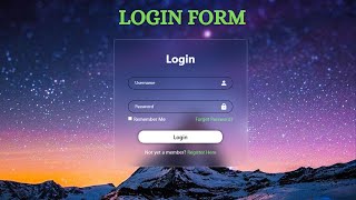 Login Form in HTML amp CSS [upl. by Ainosal]