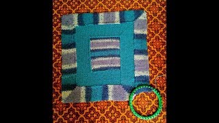 How to loom knit an Easy Symmetrical 10 Stitch Blanket No purls Owl Eye Stitch [upl. by Swithbart644]