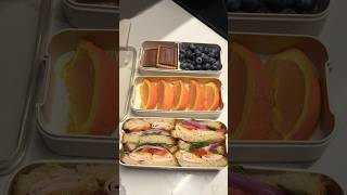 Realistic pack my lunch with me ft turkey sandwich 🥪 simple easy to pack lunchbox 🍱 [upl. by Cissiee]