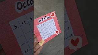 Handmade calendar 🗓️ for October calendar october papercraftlovers diy [upl. by Hanikahs]