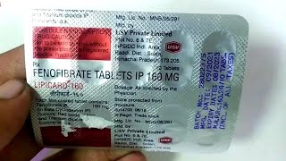 Lipicard160 tabletFenofibrate 160 Mg tabletLipicard 160 tablet uses amp Side effect in Hindi [upl. by Ssenav]