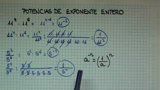 potencias de exponente entero [upl. by Ginnie]