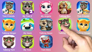 Tom FriendsTalking BenTalking TomMy TomTalking GingerTalking NewsTom HeroTalking Tom 2Angela [upl. by Akinak]