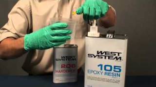 Installing and Using WEST System Epoxy Mini Pumps [upl. by Vilhelmina]