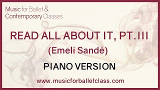 Read All About It Pt III Emeli Sandé  Piano Version for Adagio [upl. by Castora]