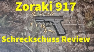 Zoraki 917 9mm Schreckschuss Pistole Review  Test mit Schusstest [upl. by Hazaki]