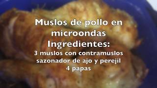 Muslos de pollo en microondas [upl. by Rafaello642]