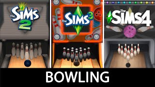 ♦ Bowling  Evolution ♦ Sims 2 vs Sims 3 vs Sims 4 [upl. by Ayhtin]