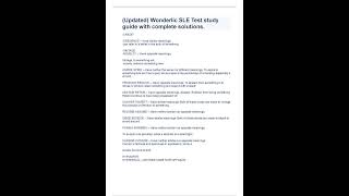 UPDATED WONDERLIC SLE TEST STUDY GUIDE WITH COMPLETE SOLUTIONS LATEST 20232024 [upl. by Berkly362]