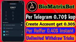 BioMatrix Bot live Withdraw Video । Submit from withdraw done ✅ [upl. by Aicre]