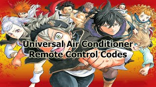 Universal Air Conditioner Remote Control Codes [upl. by Nitnilc]